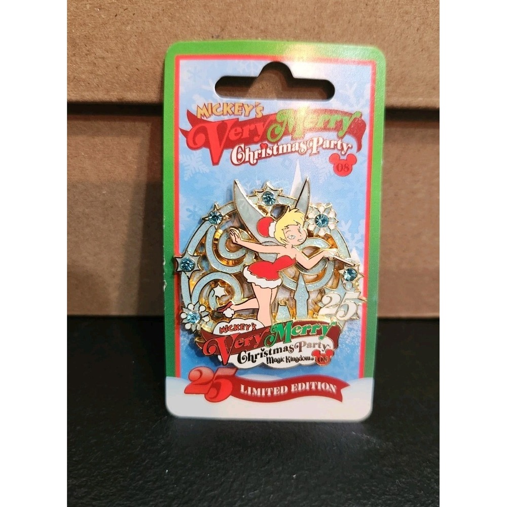 DISNEY WDW 2008 MICKEYS VERY MERRY CHRISTMAS PARTY TINKER BELL LE 4000 PIN‎ NEW